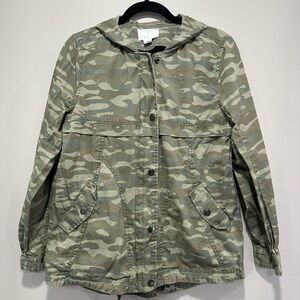 Caslon Olive Green Camo Anorak Jacket